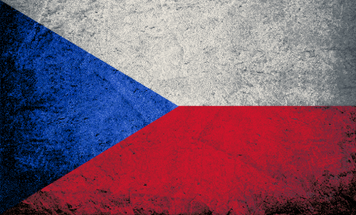 Badematte Flagge Tschechische Republik Vintage